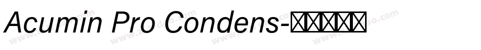 Acumin Pro Condens字体转换